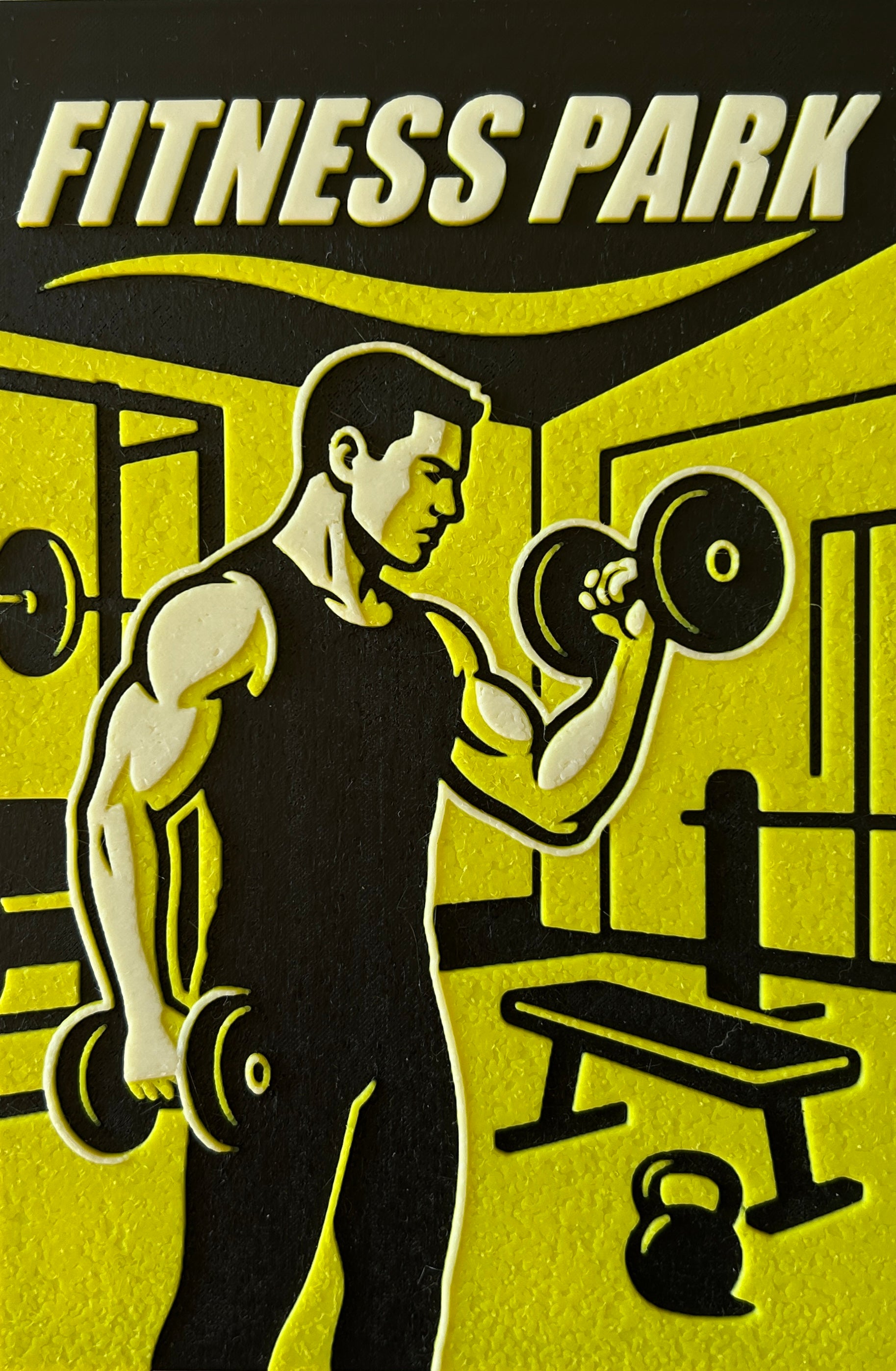 Tableau 3D "Force & Discipline" — Édition Fitness Park (HueForge)