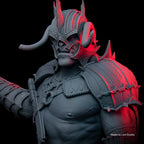 Buste de guerrier casqué imprimé en résine 8K, finition lisse (Loot Studios)
