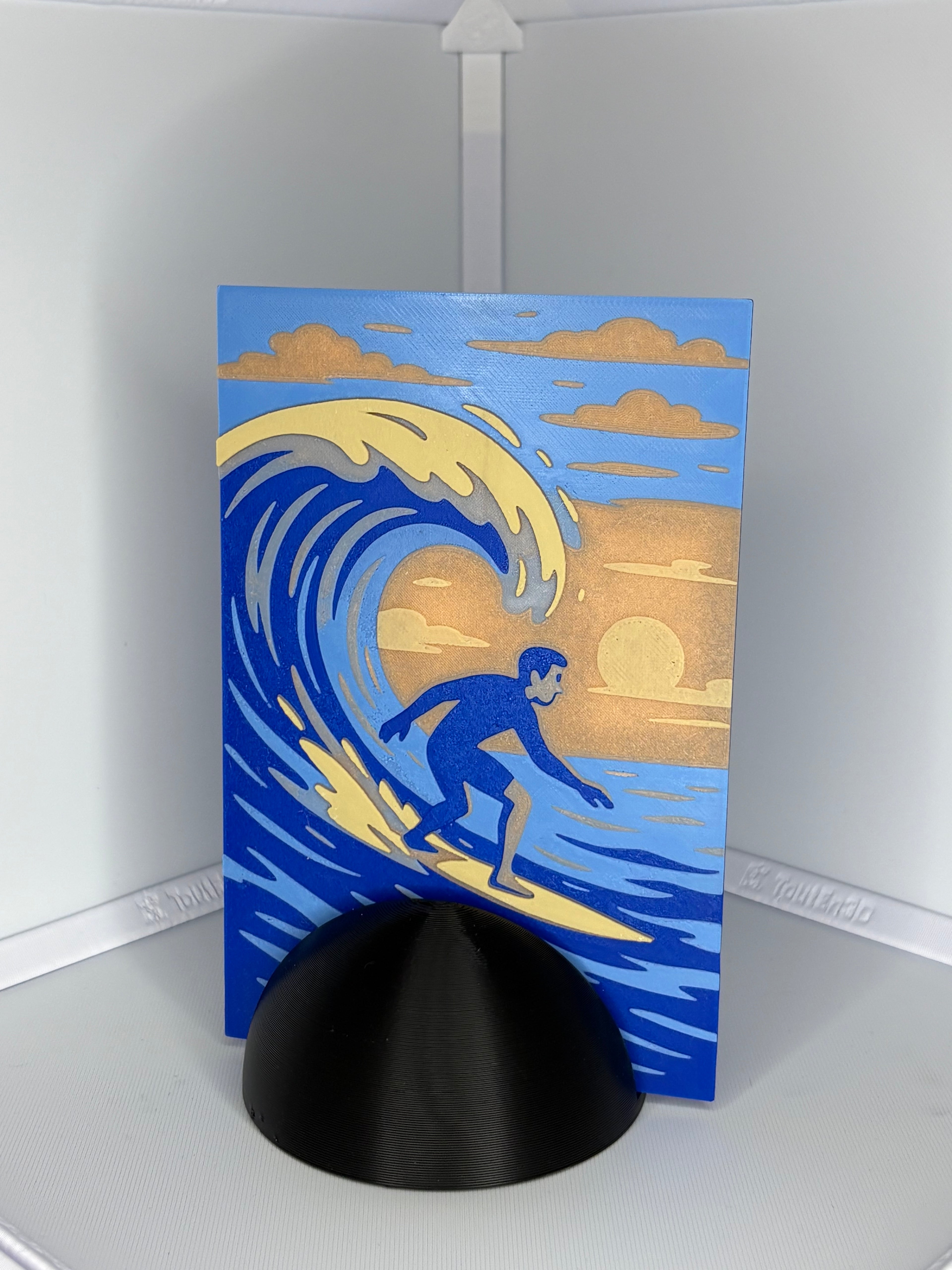Tableau 3D "La Vague Parfaite" (HueForge)