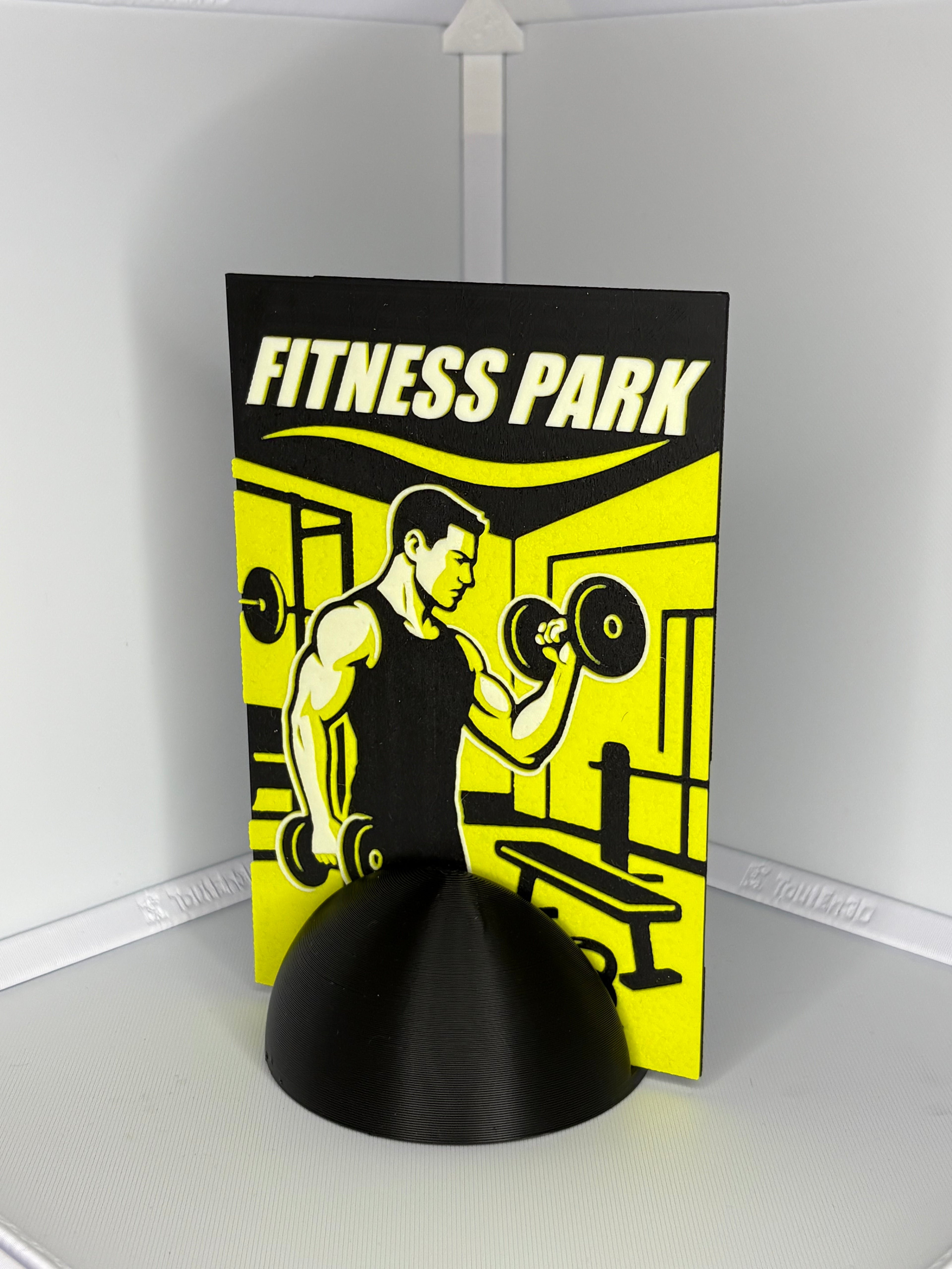 Tableau 3D "Force & Discipline" — Édition Fitness Park (HueForge)