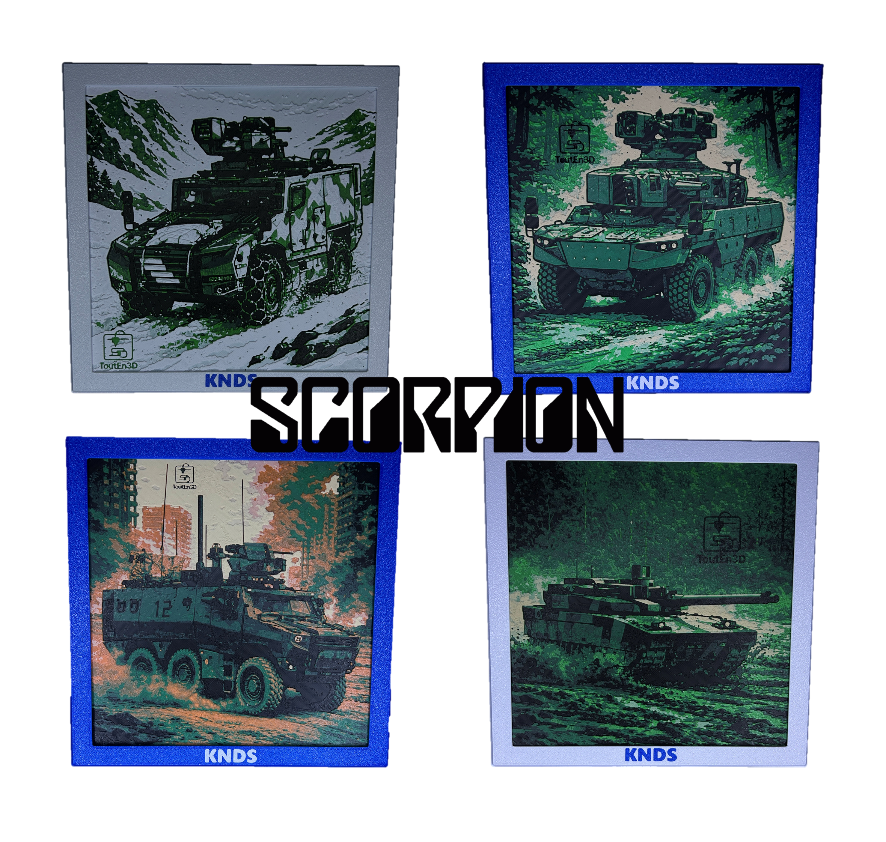 Scorpion KNDS - Pack 4 tableaux 3D