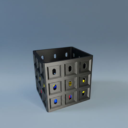 Châssis CUBIK et carreaux de couleur, vue de détail