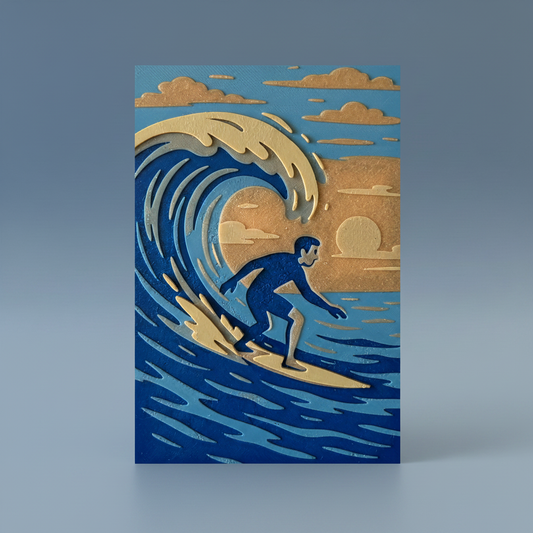 Tableau 3D La vague parfaite, première œuvre du pack collection
