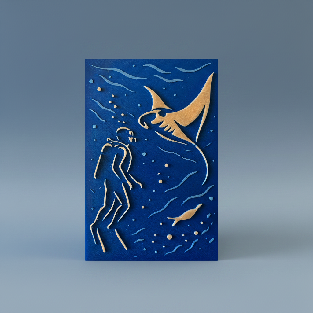 Tableau 3D Rencontre majestueuse, troisième œuvre du pack collection