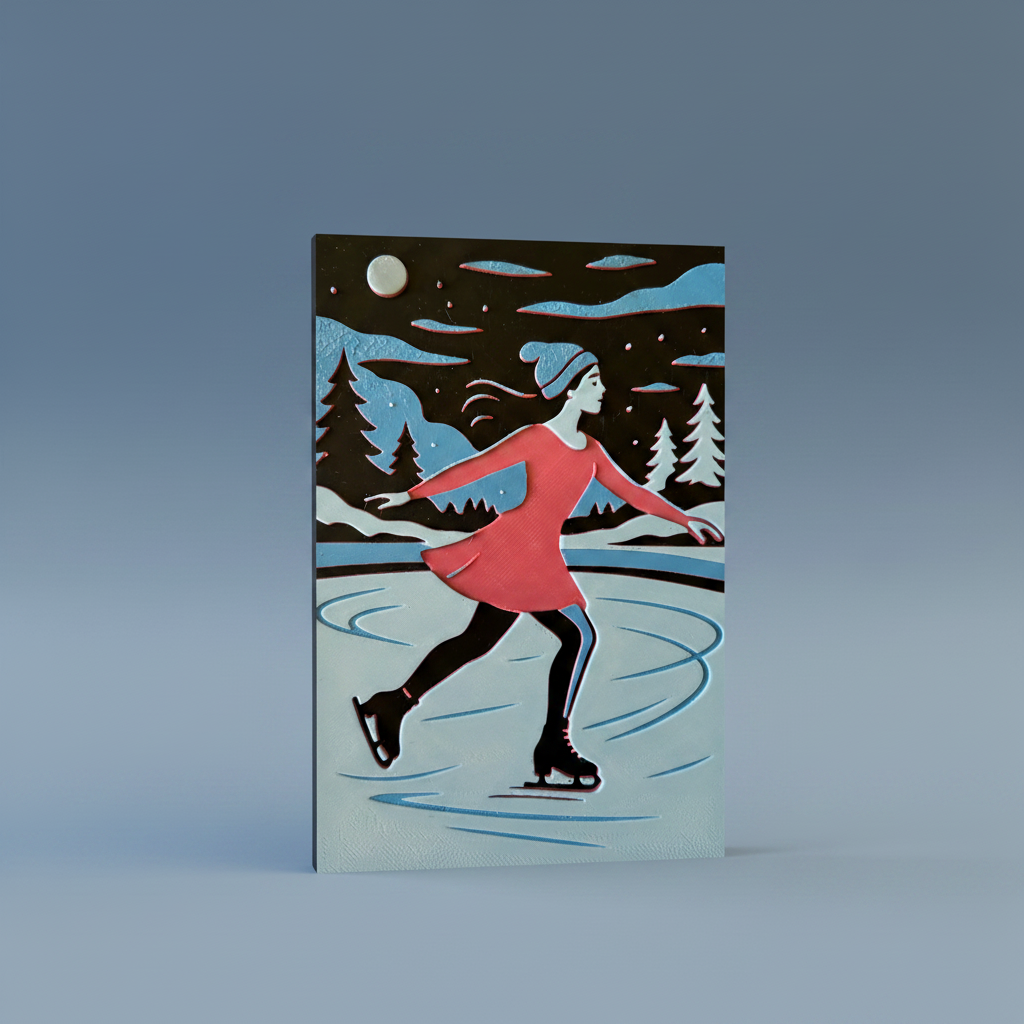 Tableau 3D La glisse enchantée, deuxième œuvre du pack collection
