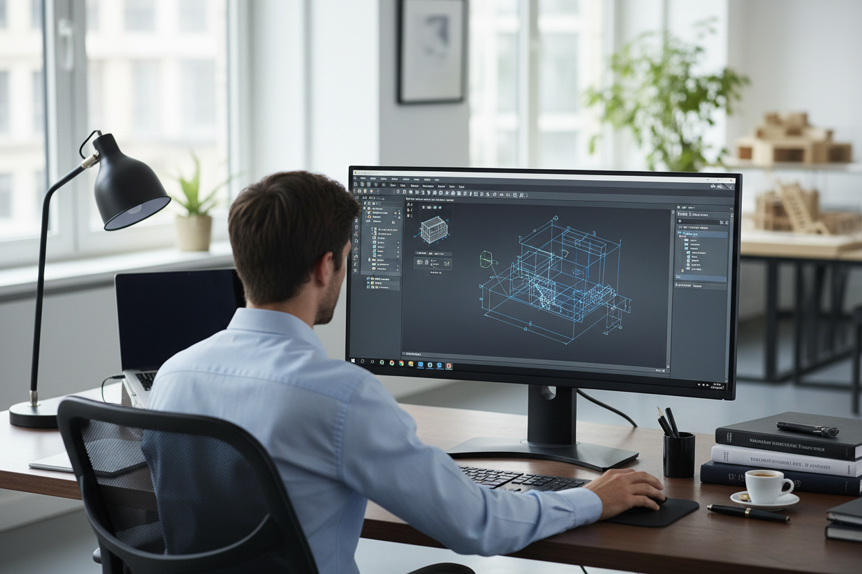 Service Conception 3D - Ingénieur travaillant sur CATIA V5